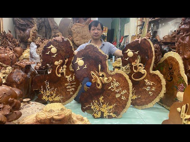 Bộ tranh Tâm Trí Đức gỗ nu hương rất đẹp .... 21-12-2022