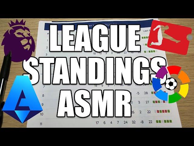 European Football League Standings (ASMR Whispering)