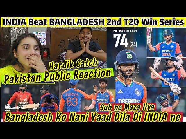 INDIA Beat BANGLADESH 2nd T20 Pakistan Reaction Nitish Reddy,Rinku,Hardik Sub ne Dhoya BAN Ko