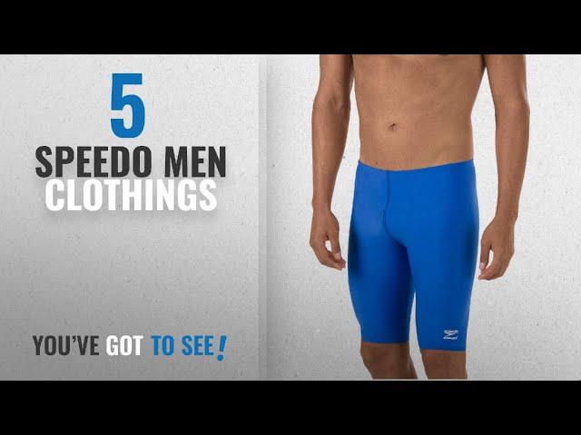 Top 10 Speedo Men Clothings [ Winter 2018 ]: Speedo Men's Endurance+ Solid Jammer Swimsuit,