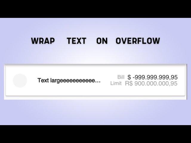 How to Wrap text on overflow in Flutter