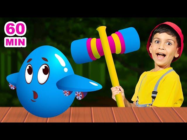 Surprise Eggs Transport + More! Nursery Rhymes for Kids | BabyBillion