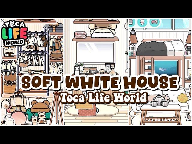 Soft white home design in toca boca | Toca Life World House Idea️