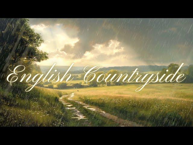 Rain Music & Ambience | Walk In The English Countryside with Beautiful Playlist & Rain Sounds