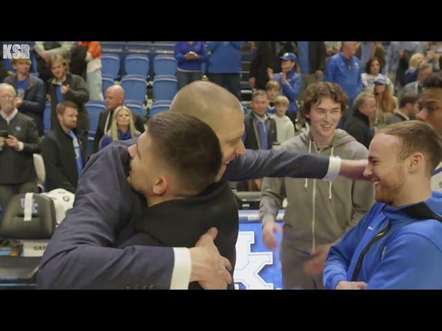 Kentucky basketball celebrates a big win over Florida