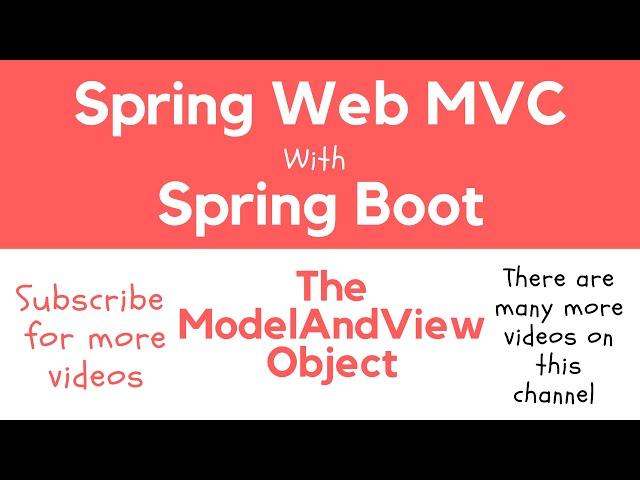 Spring Web MVC | 07 | ModelAndView class