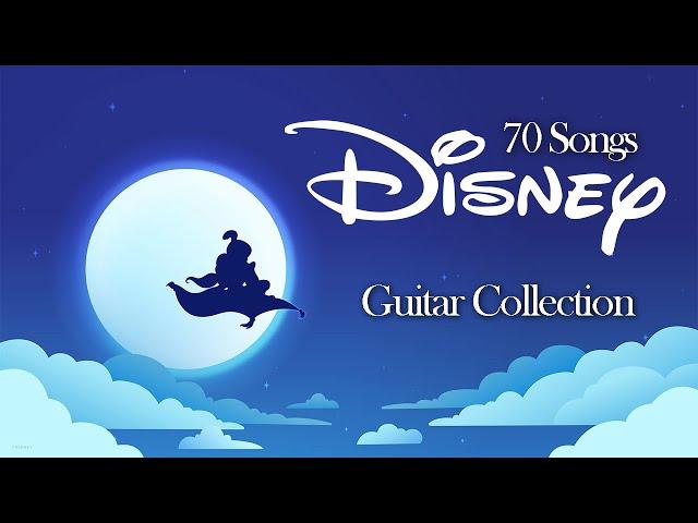 The Best 70 DISNEY Songs  - 3h Relaxing Acoustic Guitar Music for Studying, Sleeping