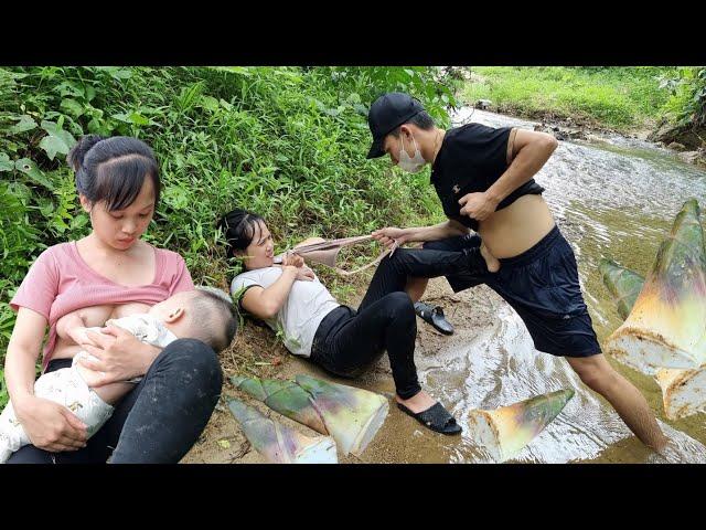 Single mother went to pick bamboo shoots to make sour bamboo shoots- was attacked by bad guys and...