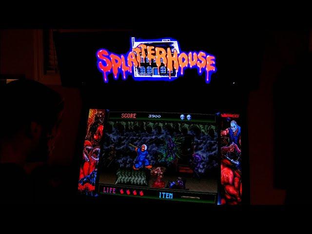 Splatterhouse Arcade Cabinet MAME Gameplay w/ Hypermarquee