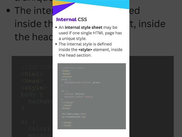 how to add CSS(Cascading Style Sheets) to html 