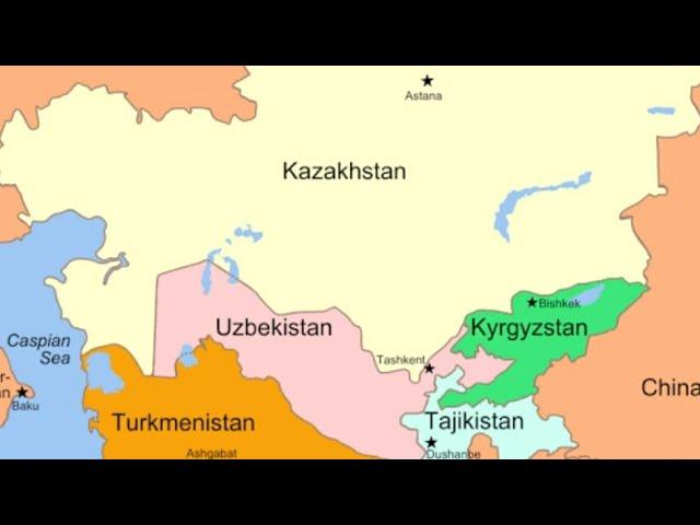 Kazakhstan, Uzbekistan, Turkmenistan,Tajikistan & Kyrgyzstan