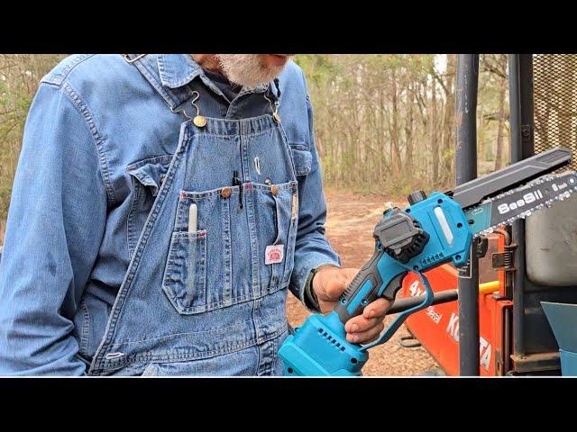That is AGRESSIVE!   SEESII Electric Pole Saw