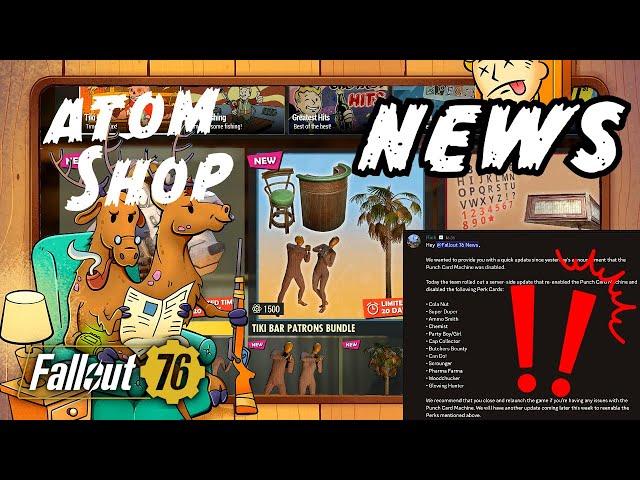 Fallout 76: News! Punch Card is Back. New Atomic Shop Items. Atomic Shop Update: 10 June 2025