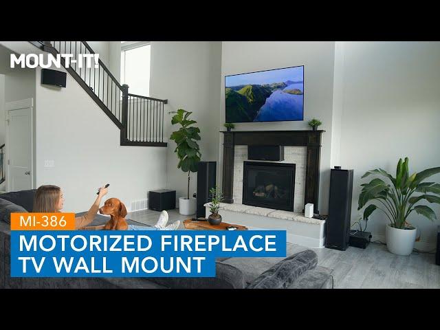 Motorized Fireplace TV Wall Mount | MI-386