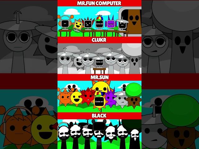 Incredibox Sprunki Mr.Fun Computer VS Clurk VS Mr.Sun VS Black *MIX VERSION*