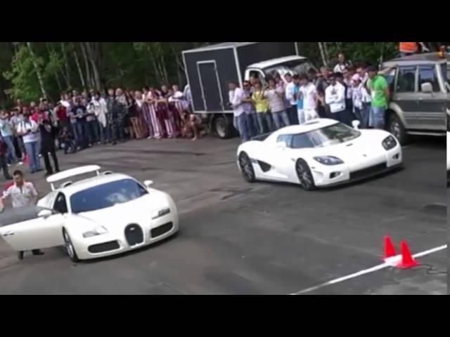 Bugatti Veyron vs Koenigsegg CCXF 60  310 km h  HD