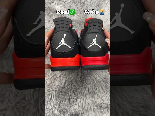 Real Vs Fake Red Thunder Jordan 4 #sneakerhead #sneakers #viral