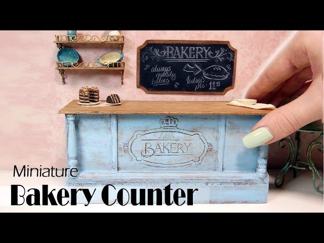 How To Mini Bakery Counter Tutorial + Shelves & Chalkboard DIY www.sugarcharmshop.dk