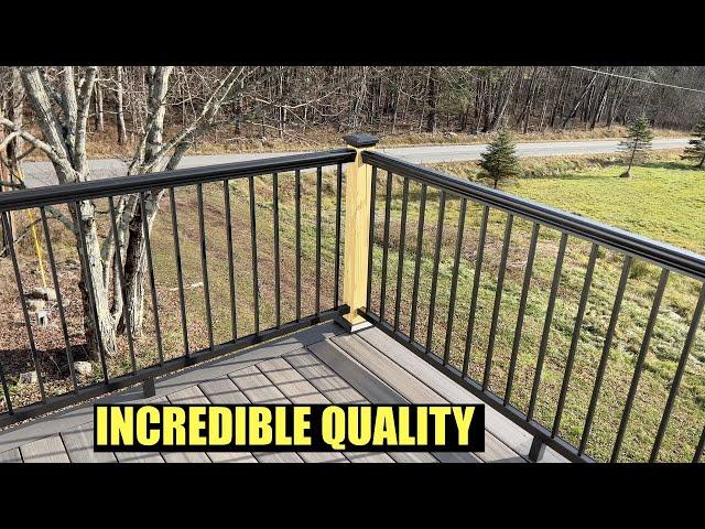 Aria Deck Railing Review and Install Tip - Decks Direct Post Base and Cap