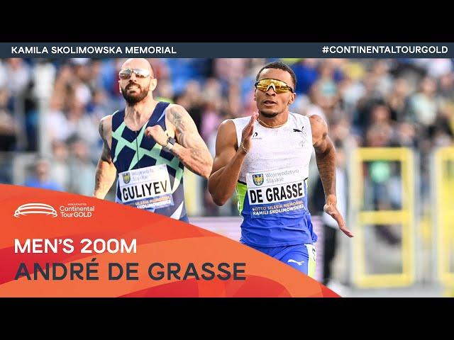 Andre De Grasse wins men's 200m in Silesia | Continental Tour Gold