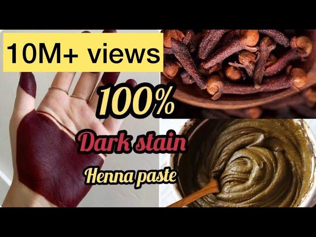 Secret for Dark stain|How to get Dark stain Mehndi cone|Perfect Dark mehndi paste at home #mehndi