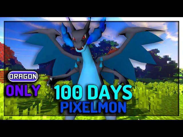 I Spent 100 Days In Minecraft Pixelmon With Dragon Types Only! (Singleplayer Minecraft!)