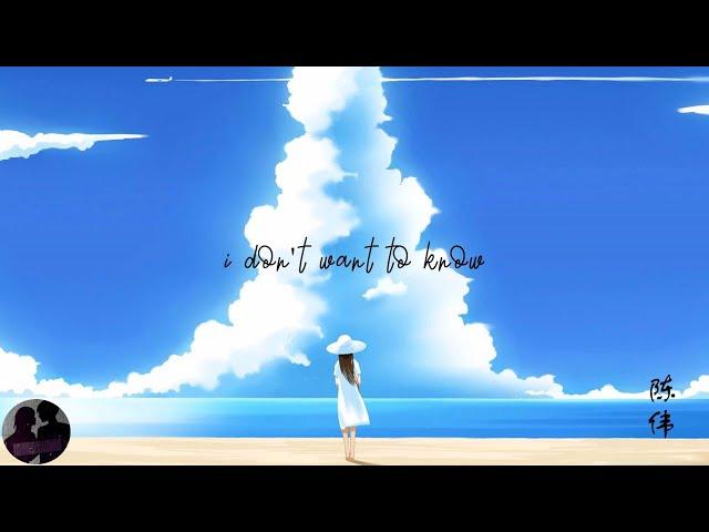 陈伟 - I Don't Want to Know "From at Dolphin Bay" (Lyric Video)