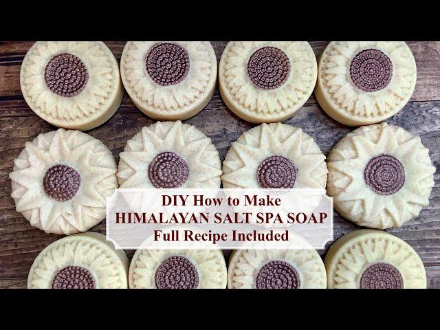 DIY Recipe How to Make Himalayan Pink SALT SPA Soap w/ Aloe Vera & Coconut Milk | Ellen Ruth Soap