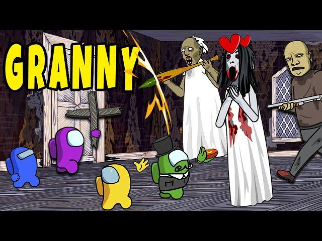 AMONG US vs. GRANNY, GRANDPA and Crazy SLENDRINA | Toonz Funny Animation