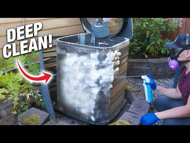 How To SUPER CLEAN Your AC And Coils Like A Pro! Blow Colder Air Inside Your Home! DIY