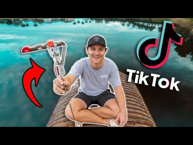 Testing the BEST TikTok Fishing Gadget! (Self Hook Setting Rod Holder)