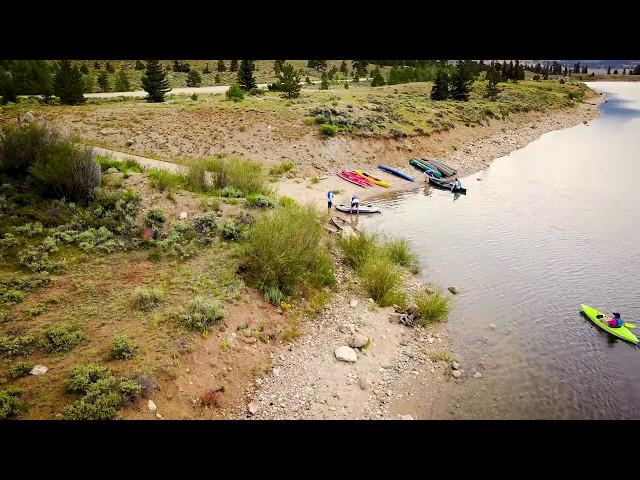 Friends and family on the water at Twin Lakes Colorado