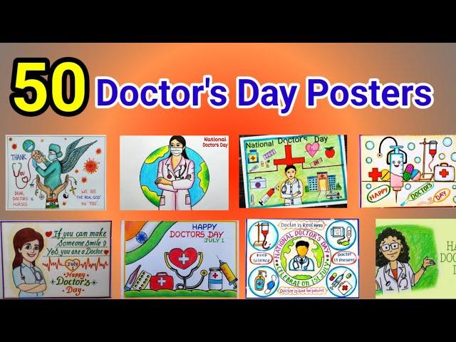 Doctor's Day Poster Drawing| Doctor's Day Drawing Ideas| Posters On Doctor's Day