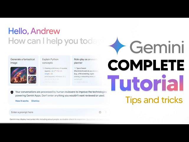 How To Use New Google Gemini (Gemini AI Tutorial) Complete Guide With Tips and Tricks