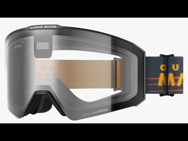 World's Fastest Solar-Powered Photochromic Ski Goggles. Outdoor Master Falcon E-Quickhue review PD