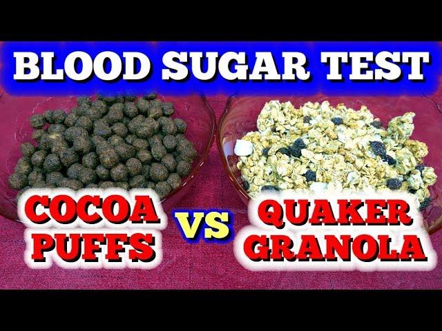 Blood Sugar Test: Cocoa Puffs vs Granola Cereal