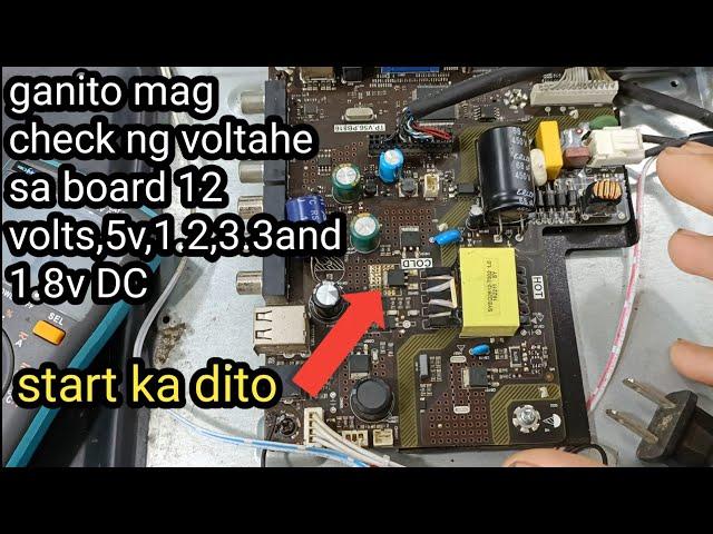 Paano mag check ng voltage  sa board led tv 12 volt,5,3.3,at 1.8 volts