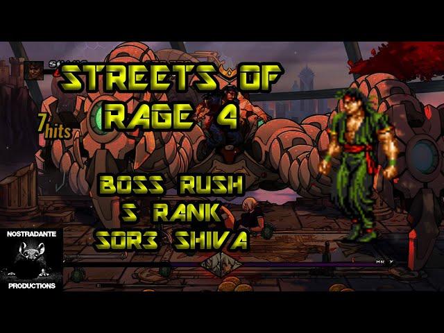 Streets Of Rage 4: Boss Rush - S Rank With SOR3 Shiva