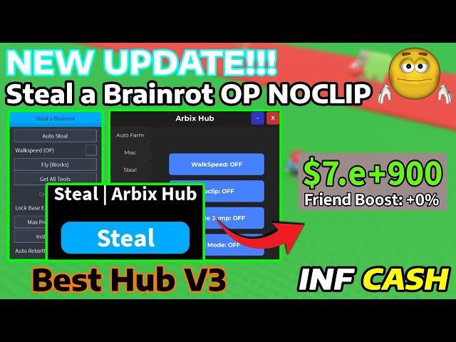 Steal a Brainrot Script GUI Hack | Fly, Speed, Dupe, Auto Lock Base + More!