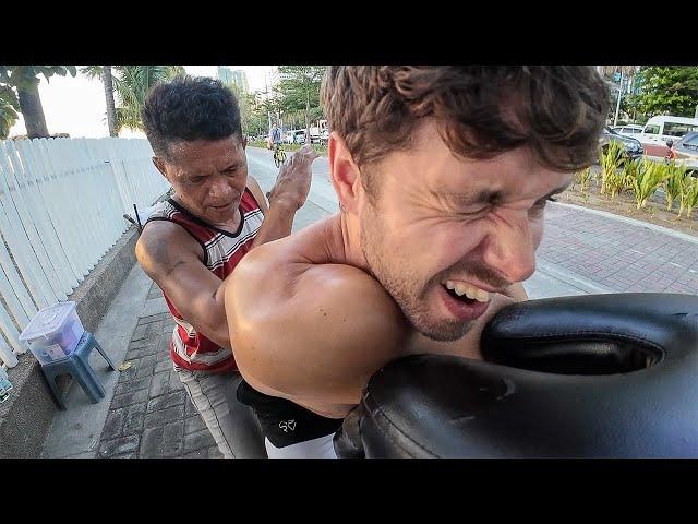 He went in DEEP! Insane massage on Philippines Beach 