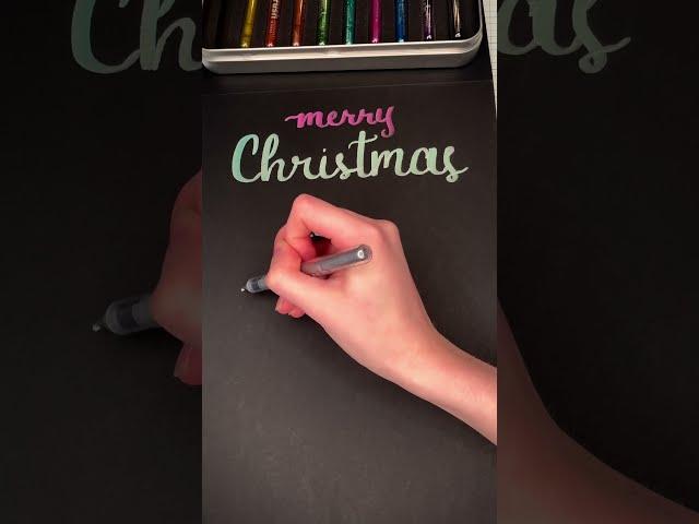 Merry Christmas and a Happy New Year! #karinmarkers #decobrush #shorts #holidaylettering #lettering