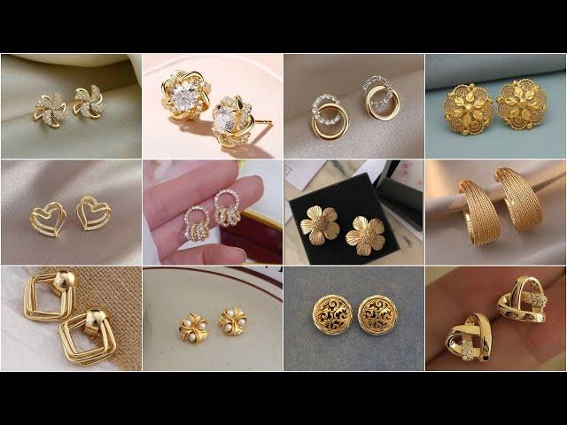 latest gold stud earrings design for daily use || gold stud earrings 2025 || gold stud design