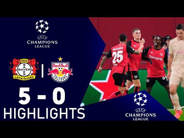 Bayer Leverkusen vs RB Salzburg 5-0 Highlights Goals | UEFA Champions League 2024/25