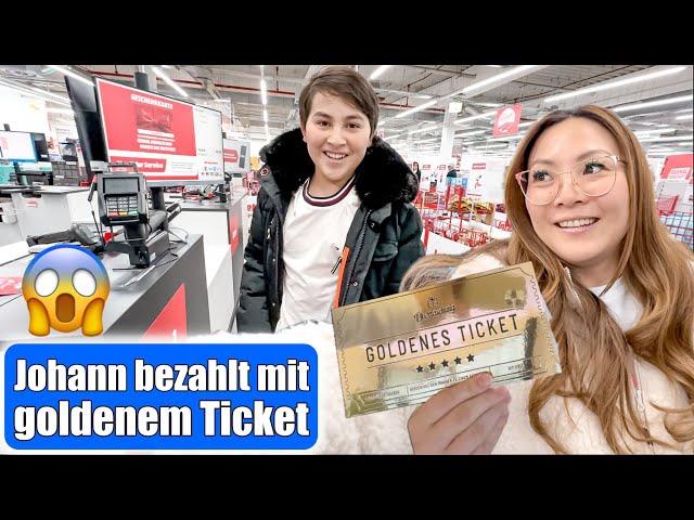 Goldenes Ticket einlösen & damit an Kasse bezahlen  Weihnachtsgeschenk für @JohannLoop Mamiseelen