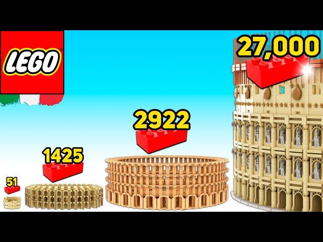 LEGO Roman Colosseum In Different Scales (Comparison)