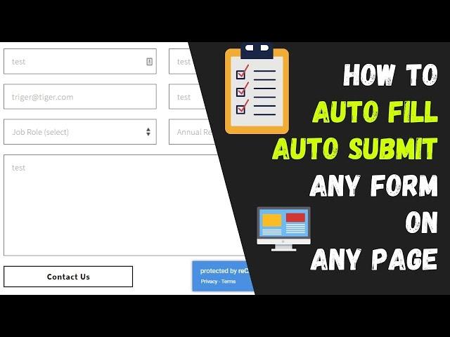 Auto Fill Auto Submit (Auto Click) Any Form on Any Web Page (Website)