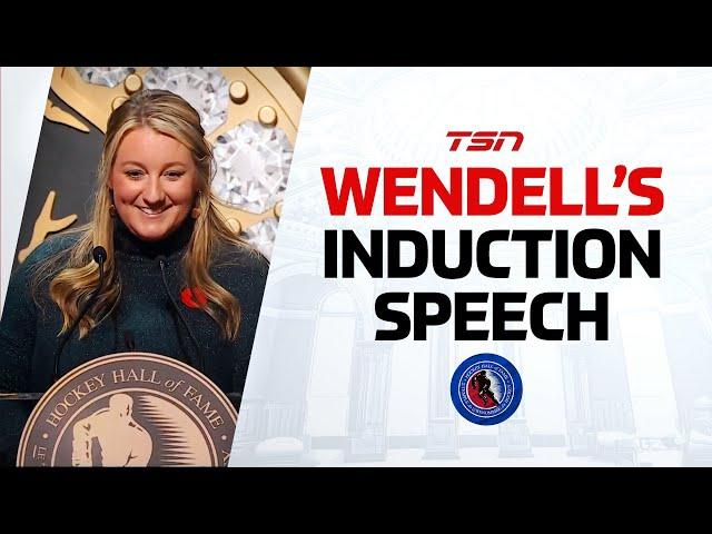 Hockey Hall of Fame Induction Speech: Krissy Wendell