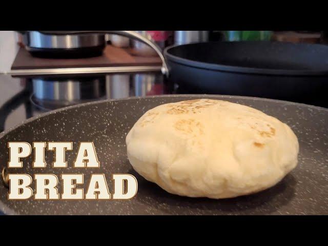 PITA bread recipe - NO OVEN - how to make pita at home