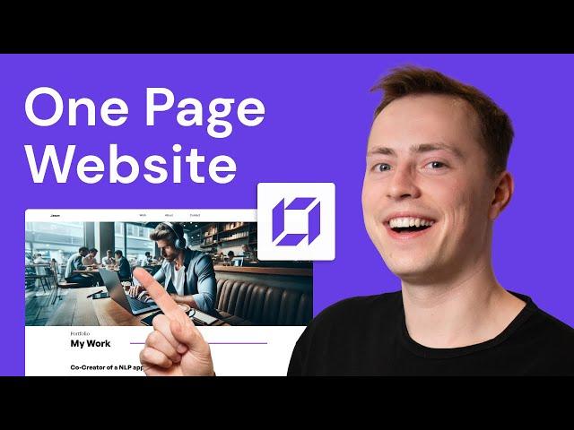 How to Create Your One-Page Website EASILY With Hostinger: Step-By-Step Tutorial