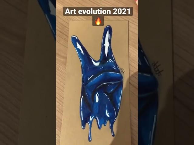 ArT eVolUtioN 2021️(Audio by Hugo lemos)#drawing#let’sdraw#shorts